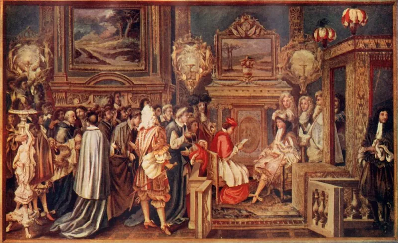 The Sun King Louis XIV of France with his brilliant court, 1664.