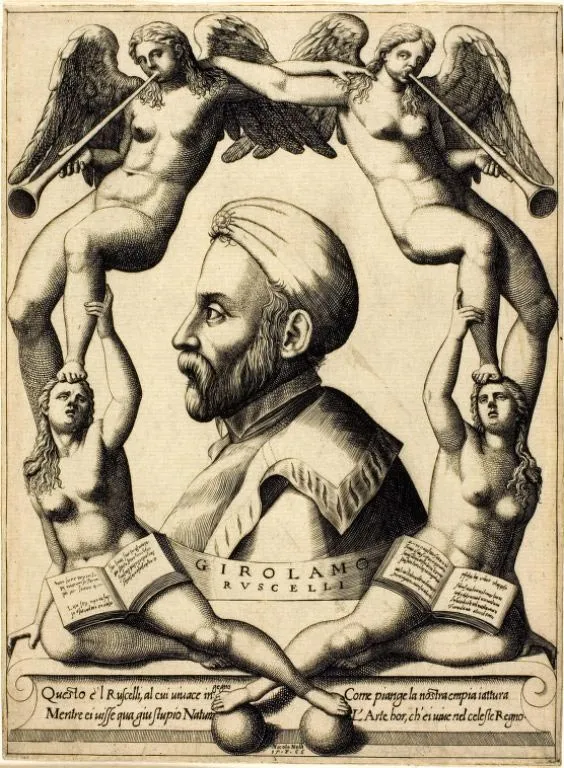 Engraved portrait of Girolamo Ruscelli