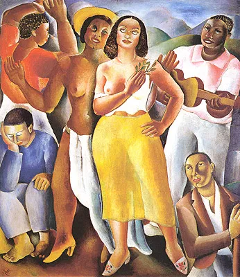 Di Cavalcanti's Samba (1925), celebrating the energy and rhythm of Brazilian popular culture.