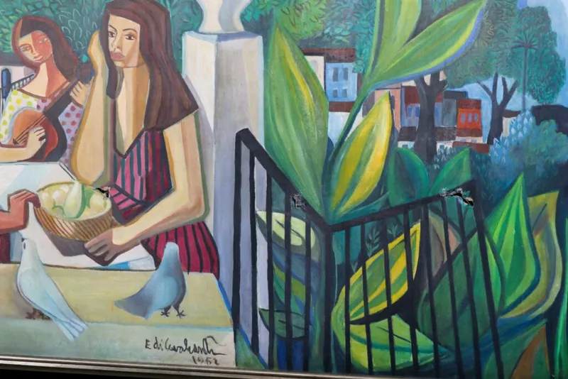 Detail of Di Cavalcanti's As Mulatas showing the stabbings.