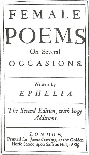 Title-page of Female Poems expanded second edition from 1682