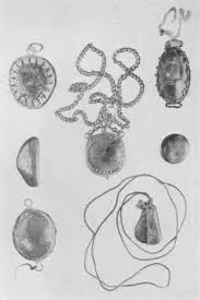 Various pendants including eaglestones.