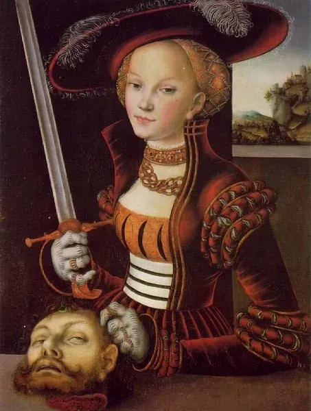 Judith with the head of Holofernes, by Lucas Cranach the Elder (1530), probably inspired by Caterina Sforza. Credit: Wikimedia Commons.