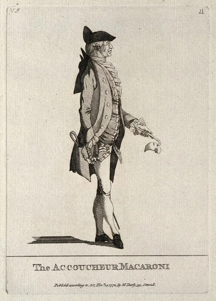 Late 18th-century caricatures of 'man-midwives' with forceps. (Wellcome Images)
