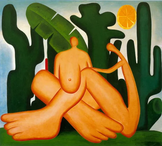 Tarsila do Amaral's Antropofagia (1929), a key work of the Anthropophagic Movement in Brazilian modernism.