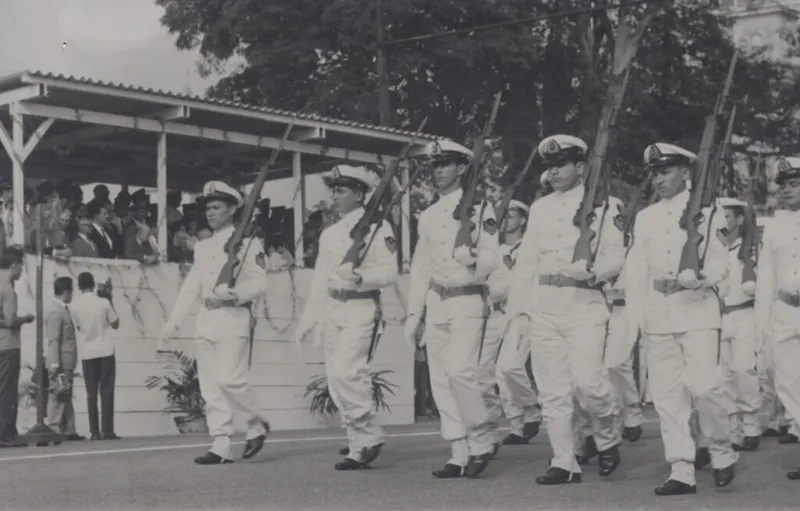 Military parade celebrating the first anniversary of the coup.