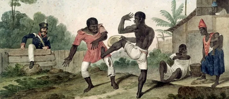 "Negroes Fighting, Brazil" by Augustus Earle (1824)