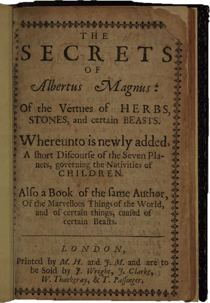 Cover of Albertus Magnus' "The Secrets of Albertus Magnus".